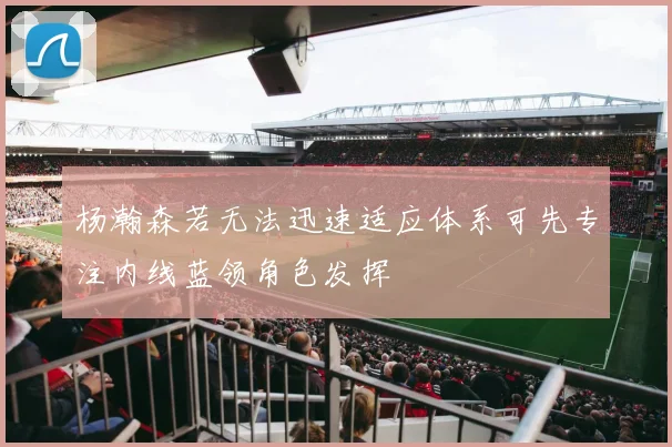 杨瀚森若无法迅速适应体系可先专注内线蓝领角色发挥